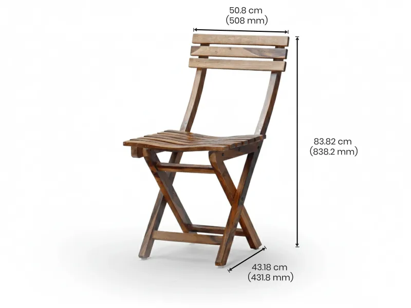 Nico Set of 2 Solid Wood Chairs and 2 Stools